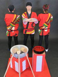 餅つき大阪こがね会　三名後ろ向き画像