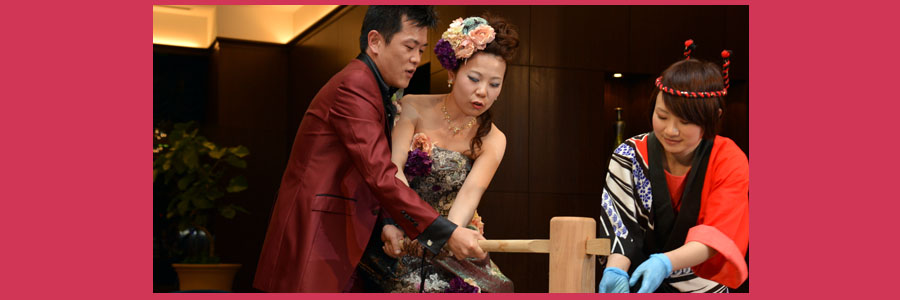 ウエディング　結婚式披露宴　もちつき画像